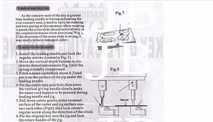 instrução de máquina duplicada corte 4 da chave 368A