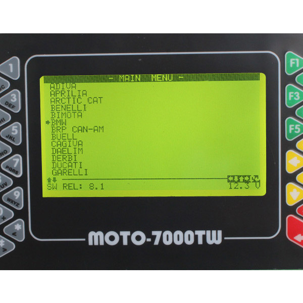 Exposição softwar 1 do varredor universal de Moto 7000TW
