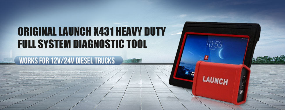 Launch X431 V+ Scanner 10.1 inch Tablet Global Version with X431 HD3 Module Work on both 12V & 24V Cars and Trucks