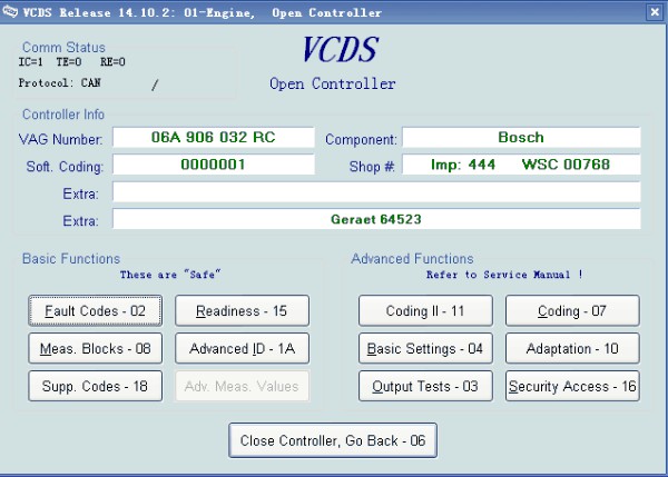 Cabo diagnóstico Software-2 do VAG do VAG 14.10.2