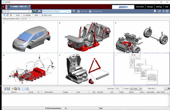 Bom preço. [GM EPC] 2025.03 GMNA veículos General Motors EPC Catálogo de peças sobressalentes para a América do Norte on-line