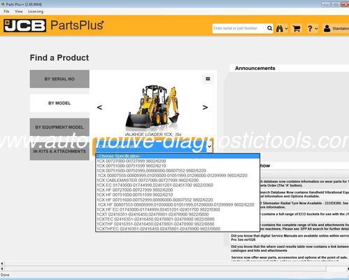 Bom preço. PartsPlus+ Catálogo de peças eletrónicas v2 (2.00.0004) Com Manuais de Serviço 2017 Para JCB on-line