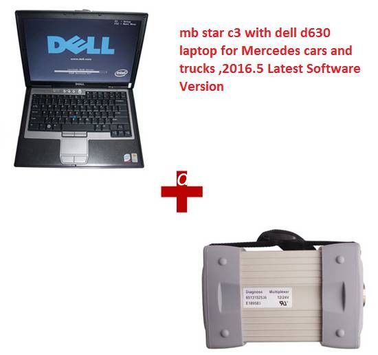 Multi Language 2016.12 MB Star C3 Mercedes Diagnostic Tool with Dell D630 Laptop Works with Cars & Trucks