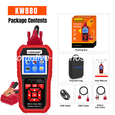 Bom preço. KONNWEI KW880 Battery Tester Support Diagnostic & Car Battery Tester & Car Battery Match 3 em 1 on-line