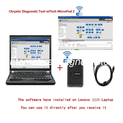 Bom preço. WIFI ferramenta de diagnóstico Chrysler WiTech MicroPod 2 com laptop Lenovo T420 on-line