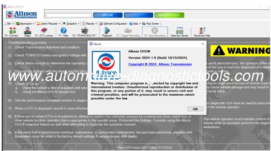 Bom preço. Allison DOC Premium V2024.11 Software de diagnóstico de transmissão Allison on-line
