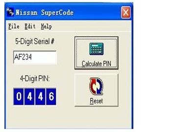 Bom preço. Software super do código de Nissan, calculadora do código do Pin de Nissan para chaves de programação on-line